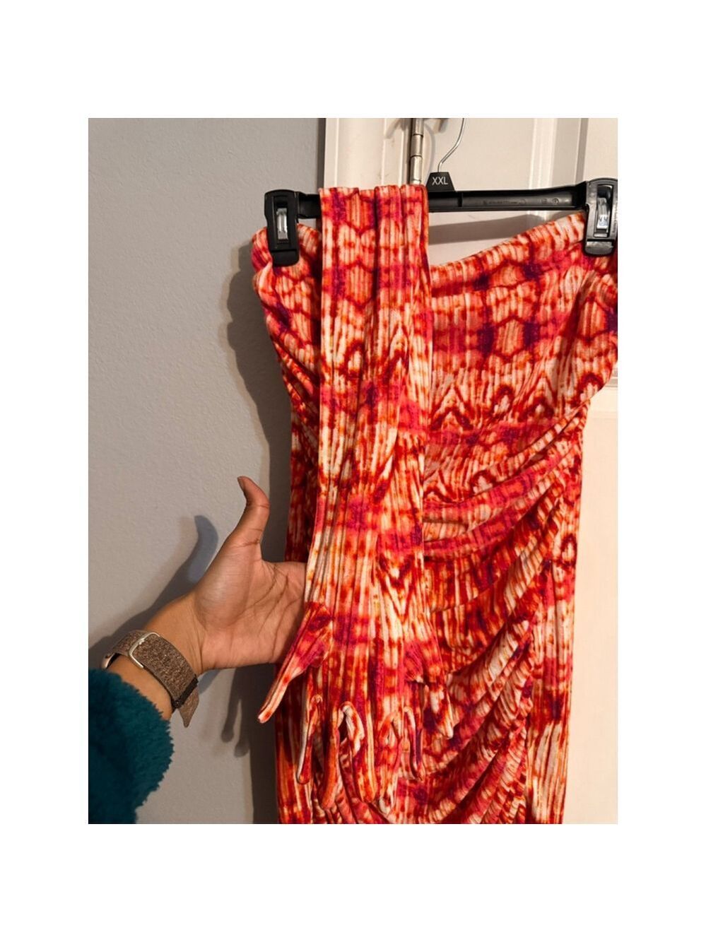 Women's MISCREANTS LONDON Orange White Mini Dress Size 6 - Picture 3 of 5